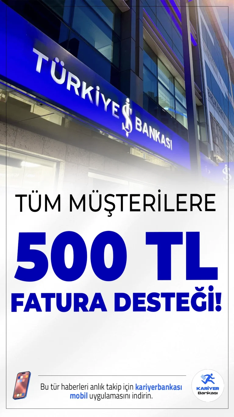 İş Bankası'ndan 500 TL Fatura Desteği Kampanyası Başladı!İş Bankası, otomatik ödeme talimatı veren müşterilerine 500 TL'ye kadar MaxiPuan kazandıracak özel bir kampanya başlattı.