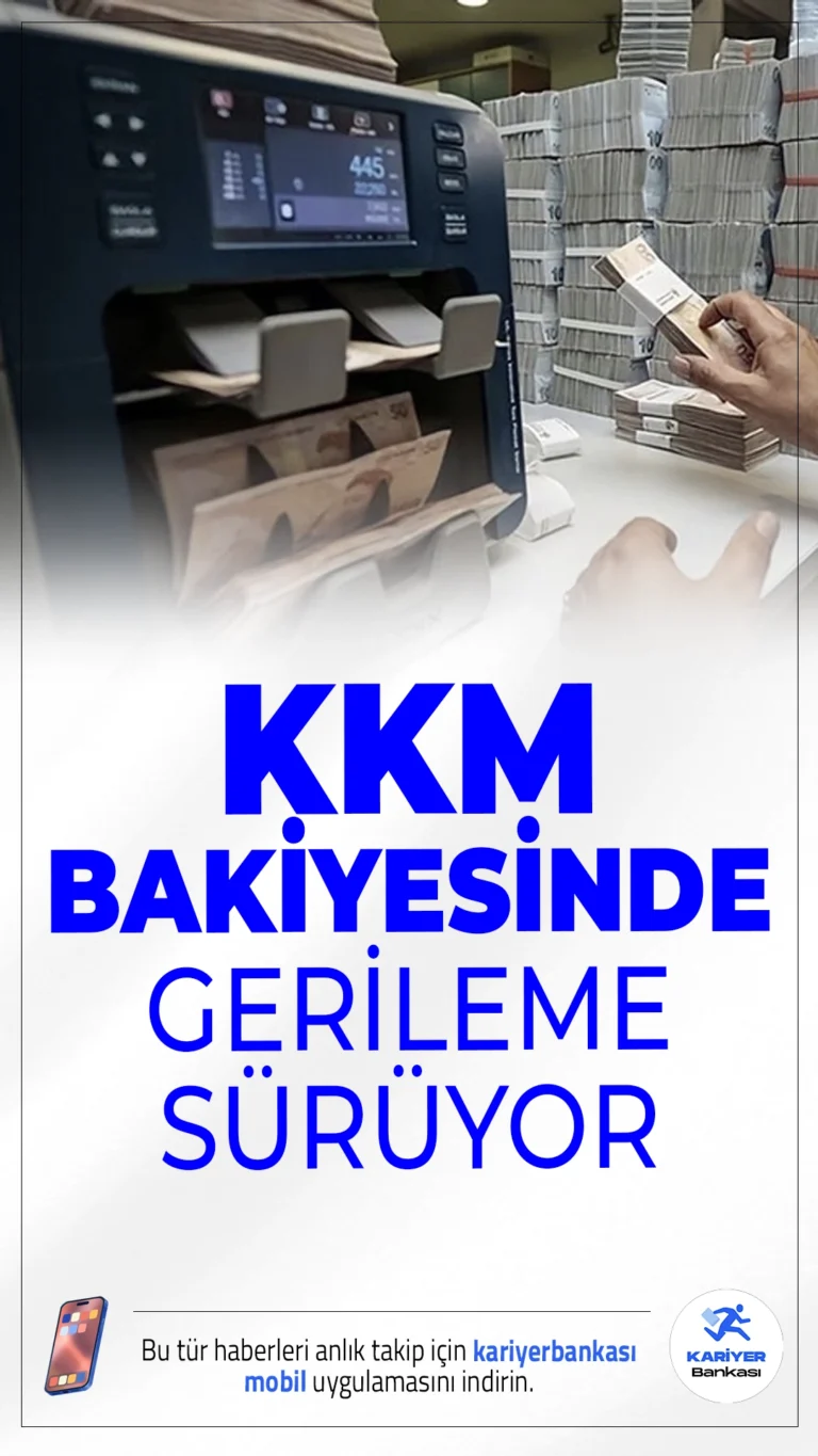 KKM Bakiyesi Gerilemeye Devam Ediyor.Kur Korumalı Mevduat (KKM) hesaplarında düşüş ivmesi sürüyor. Geçen hafta 6,9 milyar liralık azalmayla toplam KKM bakiyesi 559 milyar liraya geriledi.