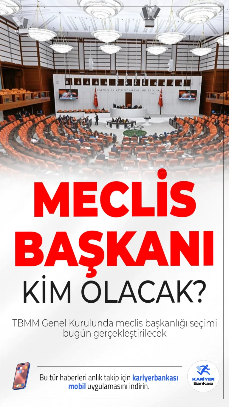 TBMM'de Meclis Başkanı Seçimi İçin Geri Sayım Başladı.TBMM Genel Kurulu’nda bugün yapılacak gizli oylamayla Meclis Başkanı belirlenecek. 5 adayın yarıştığı seçimde kritik eşikler ve olası senaryolar dikkat çekiyor.