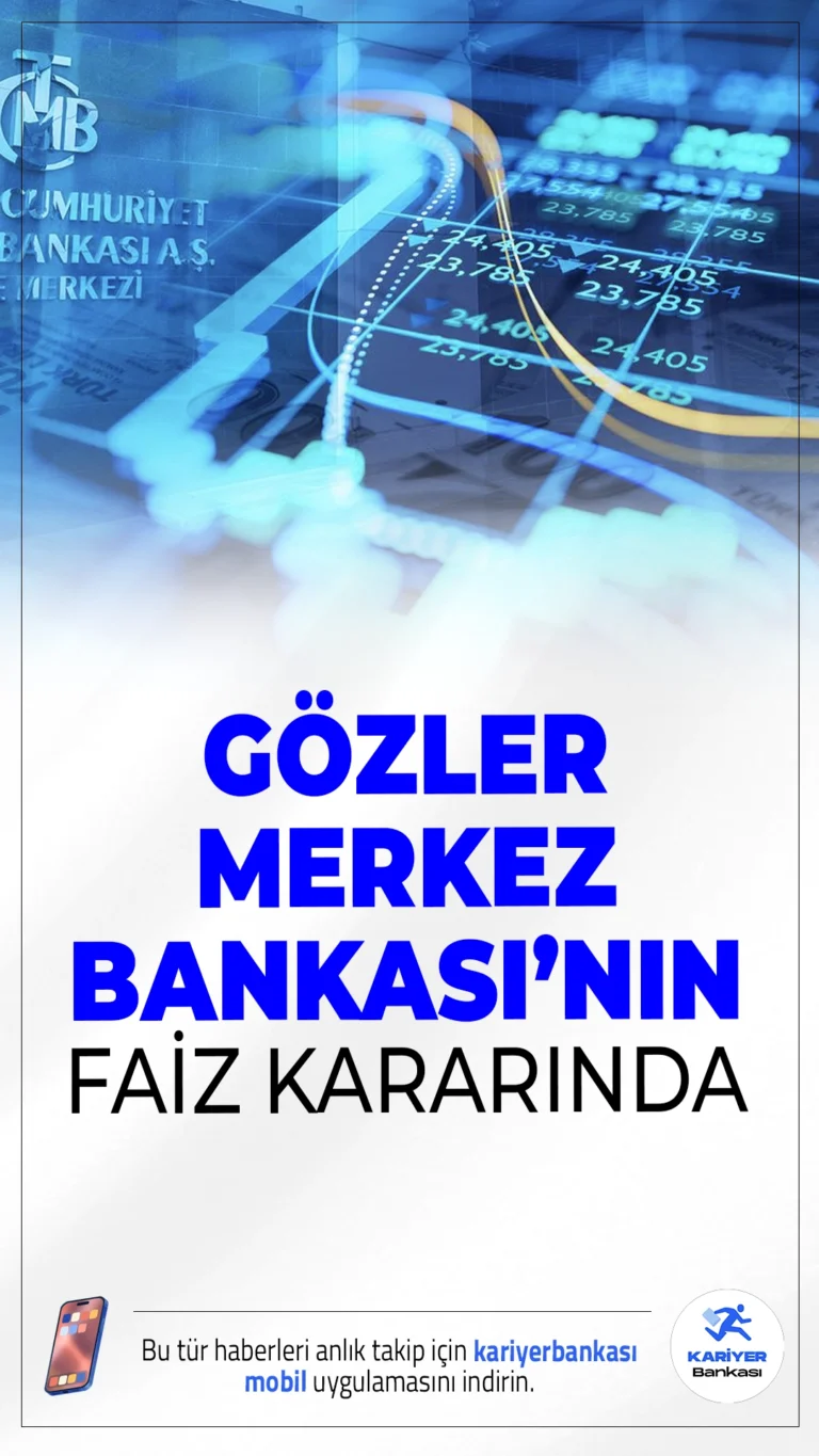 Gözler Bugün Merkez Bankası'nda: Faiz Kararı Bekleniyor.Merkez Bankası'nın haziran ayı faiz kararı bugün saat 14.00'te açıklanacak. Piyasalar, politika faizinin sabit tutulmasını bekliyor.