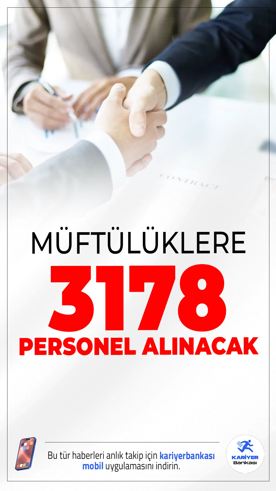 Müftülüklere 3178 Personel Alımı Yapılacak.İŞKUR üzerinden yayımlanan yeni duyuru ile KPSS şartı aranmadan müftülüklere 3.178 kişilik geçici personel alımı yapılacağı açıklandı. İstihdam, İşbaşı Eğitim Programı (İUP) kapsamında gerçekleştirilecek ve Türkiye genelinde birçok ilde görev verilecektir. Başvurular başlamış olup, süreçle ilgili detaylar paylaşıldı.
