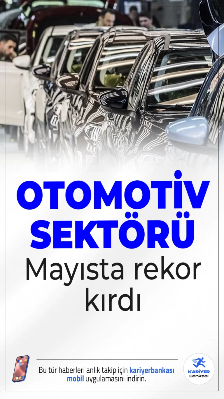 Otomotiv Sektörü Mayısta Rekor Kırdı.Türkiye otomotiv endüstrisi, mayıs ayında yaklaşık 4 milyar dolarlık ihracatla aylık bazda rekor seviyeye ulaştı.