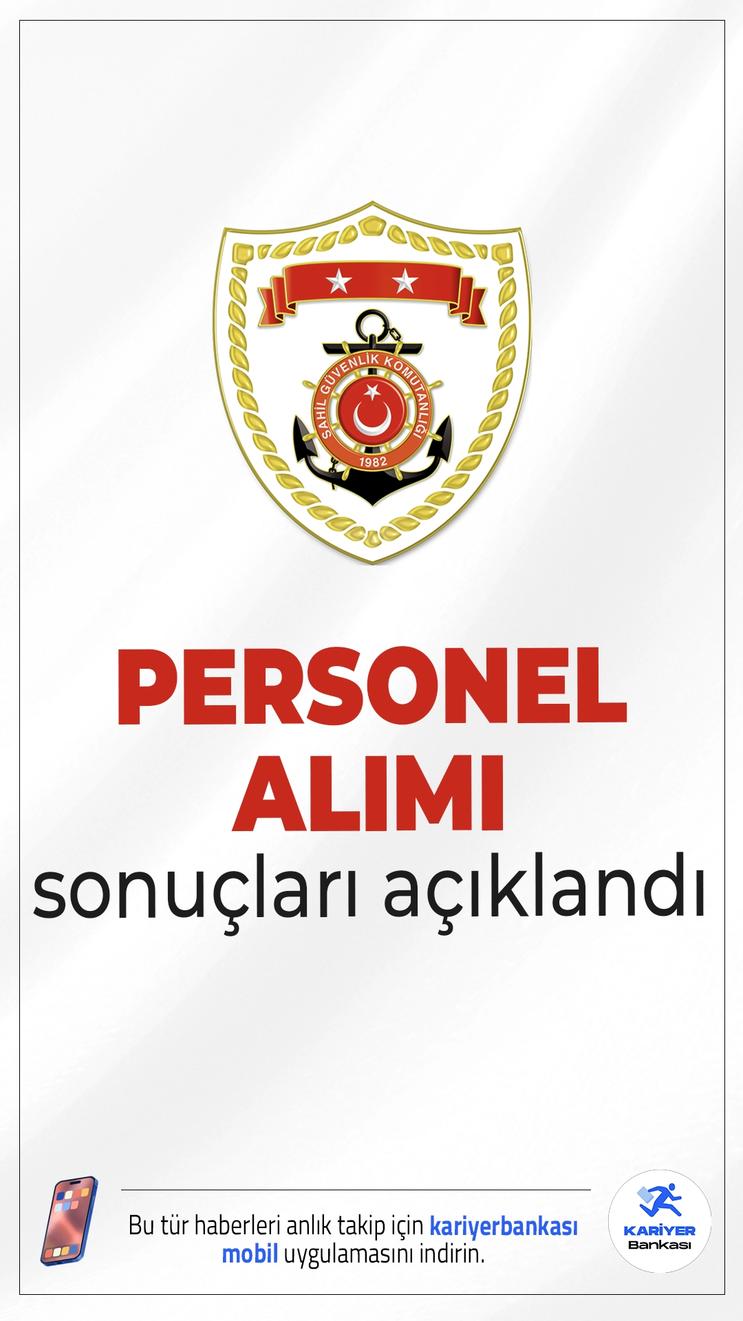 Sahil Güvenlik Komutanlığı Personel Alımı Sonuçları Açıklandı!Sahil Güvenlik Komutanlığı'nın geçtiğimiz ay başvurularını aldığı sözleşmeli personel alımı sonuçları erişime açıldı. Adaylar sonuçlarını online sistem üzerinden sorgulayabilir.