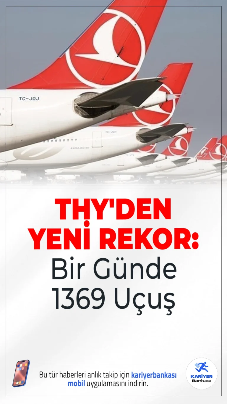 THY'den Yeni Rekor: Bir Günde 1369 Uçuş.Türk Hava Yolları, 1369 planlı seferle bugüne kadar gerçekleştirdiği en yüksek günlük uçuş sayısına ulaştı.