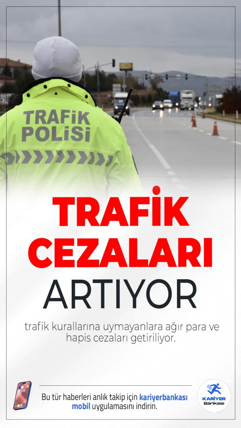 Trafik Cezaları Artıyor: Ehliyetsize 40 Bin TL, Işık İhlaline Hapis ve Men Geliyor.Kurban Bayramı sonrası Meclis gündemine gelecek yeni teklif, trafik kurallarına uymayanlara ağır para ve hapis cezaları getiriyor. Ehliyetsiz araç kullanmak 40 bin TL, kaza yerinden izinsiz ayrılmak ise 3 yıla kadar hapisle sonuçlanabilecek.