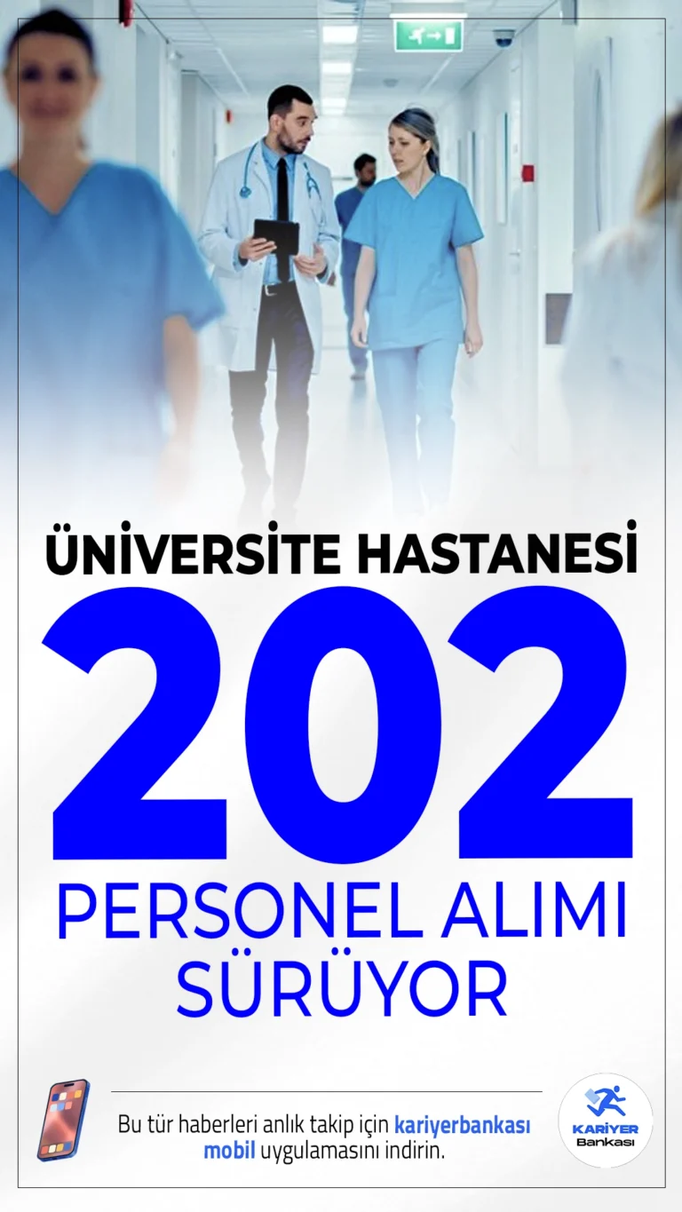 Üniversitesi Hastanesi 202 Personel Alımı Sürüyor.Atatürk Üniversitesi Sağlık Araştırma ve Uygulama Merkezi Müdürlüğü (Hastane) bünyesinde görevlendirilmek üzere toplam 202 personel alımı için başvuru işlemleri devam eriyor. Başvuru yapacak adayların genel şartların yanı sıra, özel şartları da dikkatle incelemesi gerekmektedir. Başvuru şartları ve diğer tüm detaylar bu haberimizde.