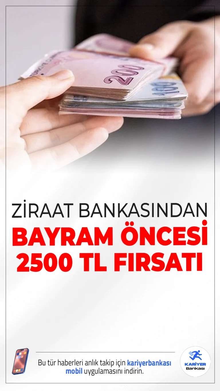 Ziraat Bankası'ndan Bayram Öncesi Müjde: 2.500 TL Bankkart Lira Fırsatı!Kurban Bayramı öncesinde vatandaşlara nefes aldıracak kampanya Ziraat Bankası'ndan geldi. 10 Haziran’a kadar sürecek bu özel fırsatla, müşteriler Bankkart ile yaptıkları alışverişlerden toplamda 2.500 TL Bankkart Lira kazanabilecek.