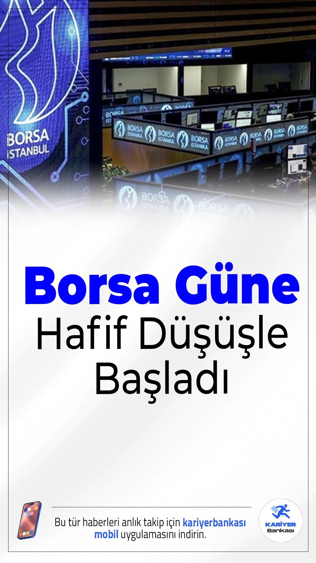 Borsa Güne Hafif Düşüşle Başladı.Borsa İstanbul, 15 Temmuz tatilinin ardından yeni işlem gününe yüzde 0,14'lük düşüşle başladı. Açılışta BIST 100 endeksi 10.210,76 puanı gördü.
