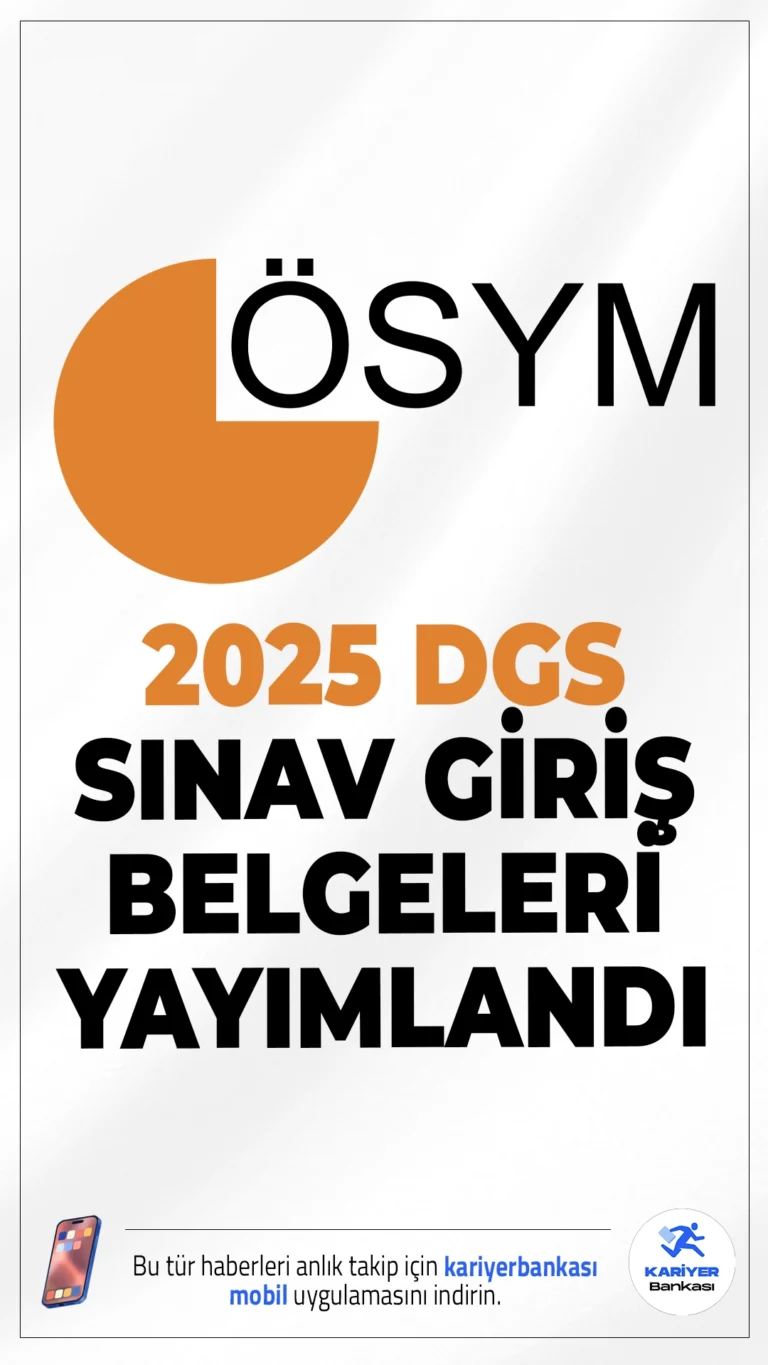 20 Temmuz 2025 tarihinde uygulanacak 2025 Dikey Geçiş Sınavı’na (2025-DGS) başvuran adayların, sınava girecekleri bina/salonlara atanma işlemlerinin tamamlandığı aktarıldı.
