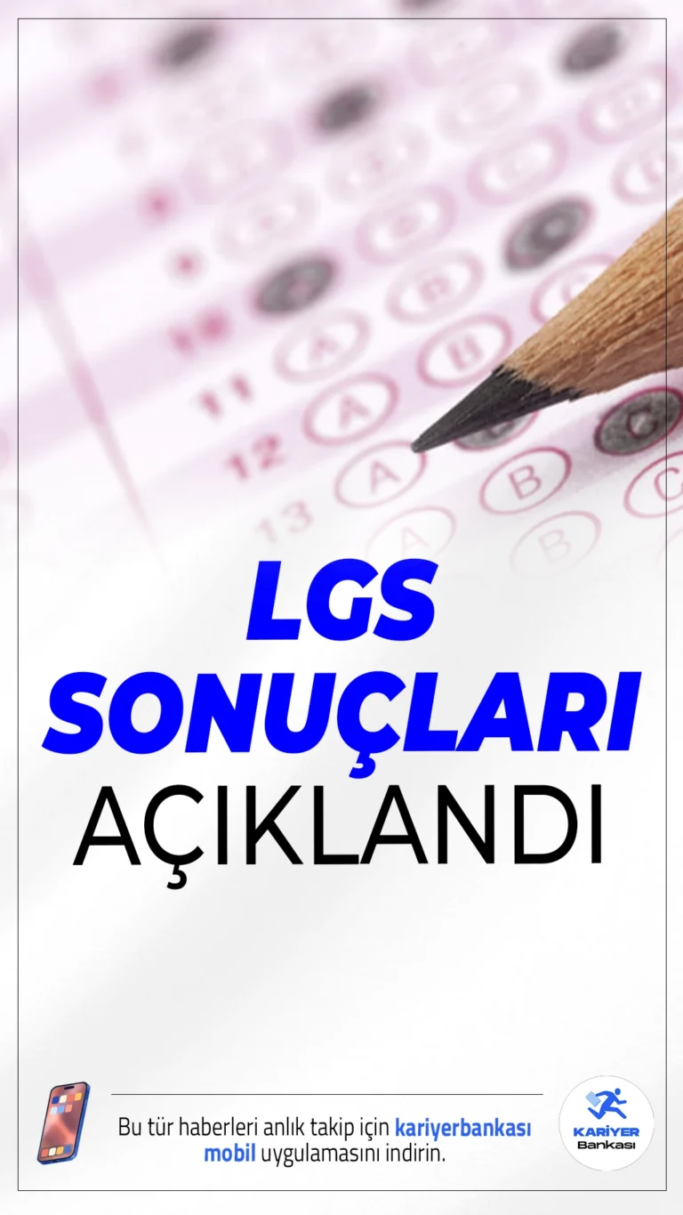 LGS Sonuçları Açıklandı.15 Haziran'da yapılan LGS'nin sonuçları açıklandı. Öğrenciler sonuçlarını MEB'in resmi sitesi üzerinden öğrenebilir.