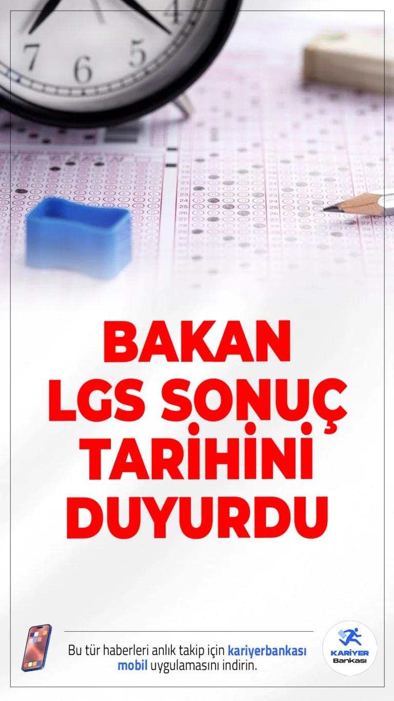 LGS Sonuç Tarihi Belli Oldu.Liselere Geçiş Sistemi (LGS) kapsamında yapılan sınavın sonuçları, Milli Eğitim Bakanlığı tarafından yarın erişime açılacak.