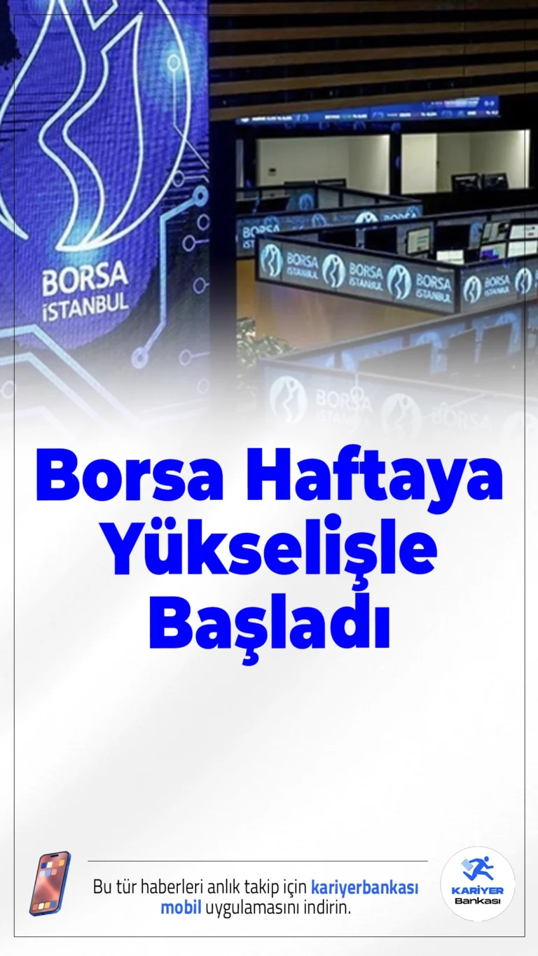 Borsa Haftaya Yükselişle Başladı: Sigorta Sektörü Zirvede.Yeni haftaya olumlu bir başlangıç yapan BIST 100 endeksi, açılışta yüzde 0,45 yükselişle dikkat çekti. En çok kazandıran sektör ise sigorta oldu.