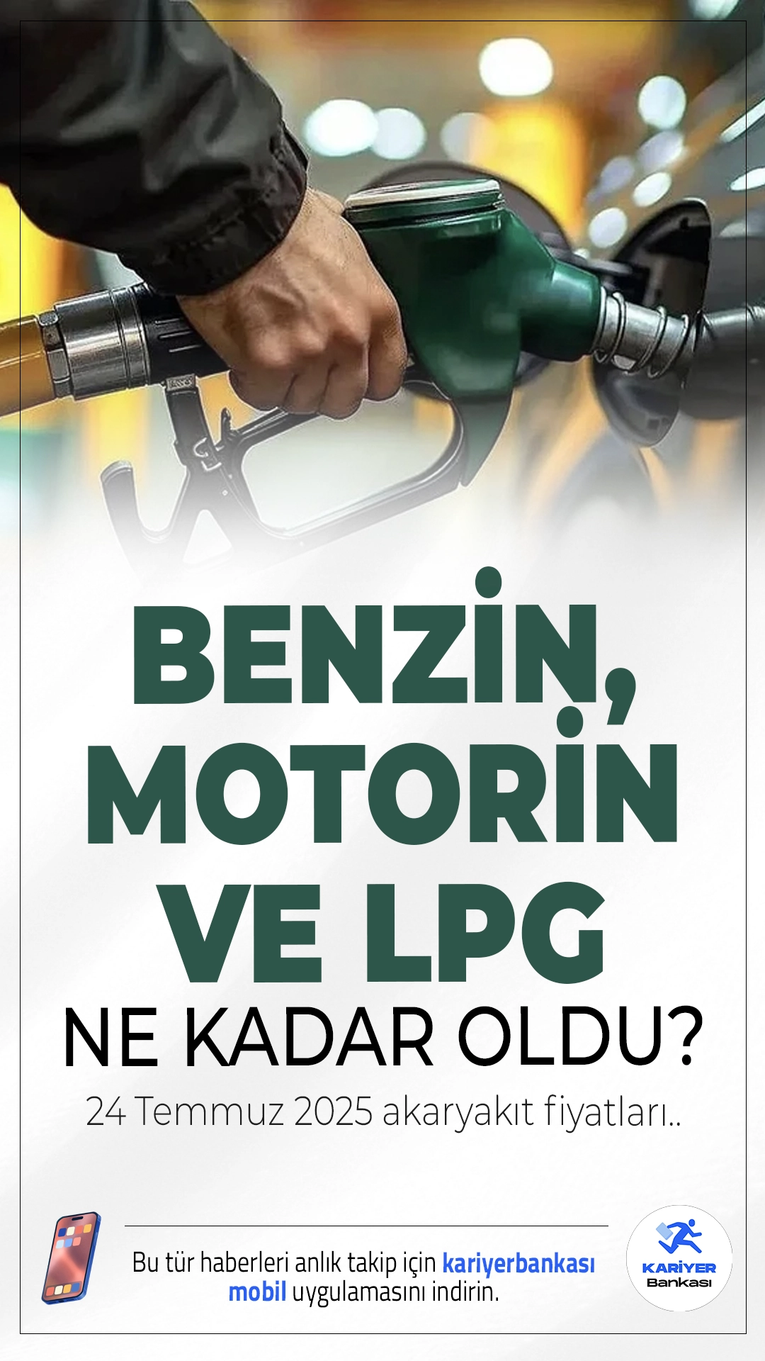 24 Temmuz 2025 Akaryakıt Fiyatları: Benzin, Motorin ve LPG Ne Kadar Oldu?Döviz kuru ve petrol fiyatlarındaki dalgalanmalar, akaryakıt fiyatlarını etkilemeye devam ediyor. İşte büyük şehirlerde güncel fiyatlar.