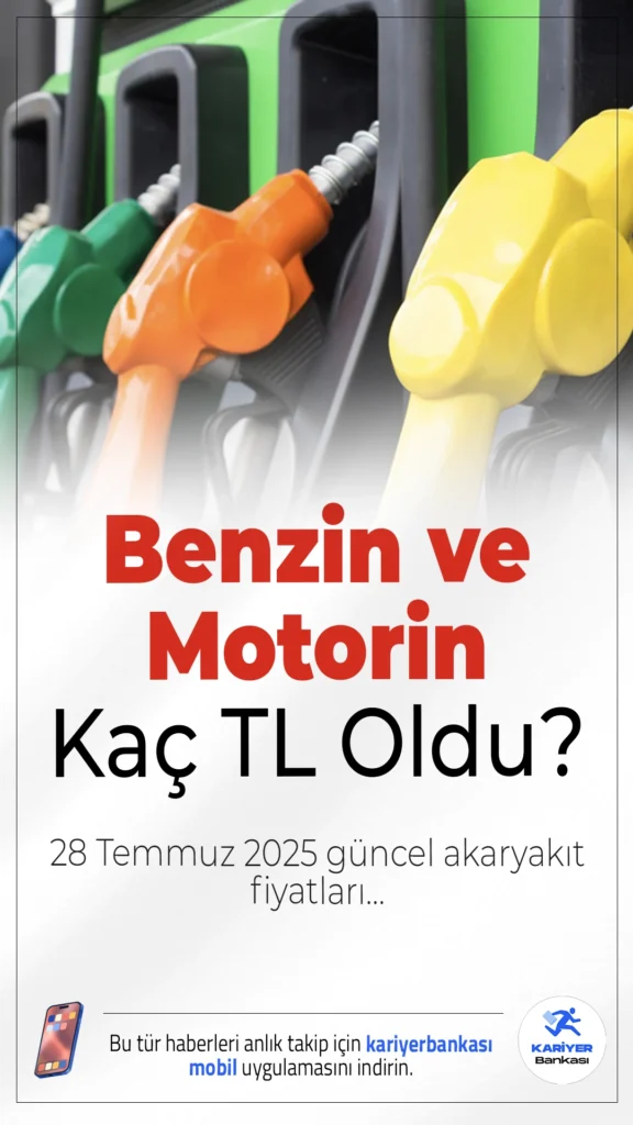28 Temmuz 2025 Akaryakıt Fiyatları: Benzin ve Motorin Kaç TL Oldu?Brent petrol fiyatlarındaki değişim ve döviz kuru hareketliliğiyle birlikte akaryakıt fiyatları yeniden gündemde. İşte İstanbul, Ankara ve İzmir'de güncel benzin, motorin ve LPG fiyatları...