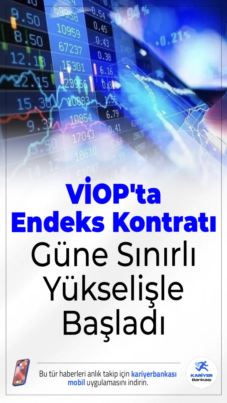 VİOP'ta Endeks Kontratı Güne Sınırlı Yükselişle Başladı.Borsa İstanbul Vadeli İşlem ve Opsiyon Piyasası’nda BIST 30 endeksine dayalı ağustos vadeli kontrat, güne 12.001 puan seviyesinden hafif yükselişle başladı.