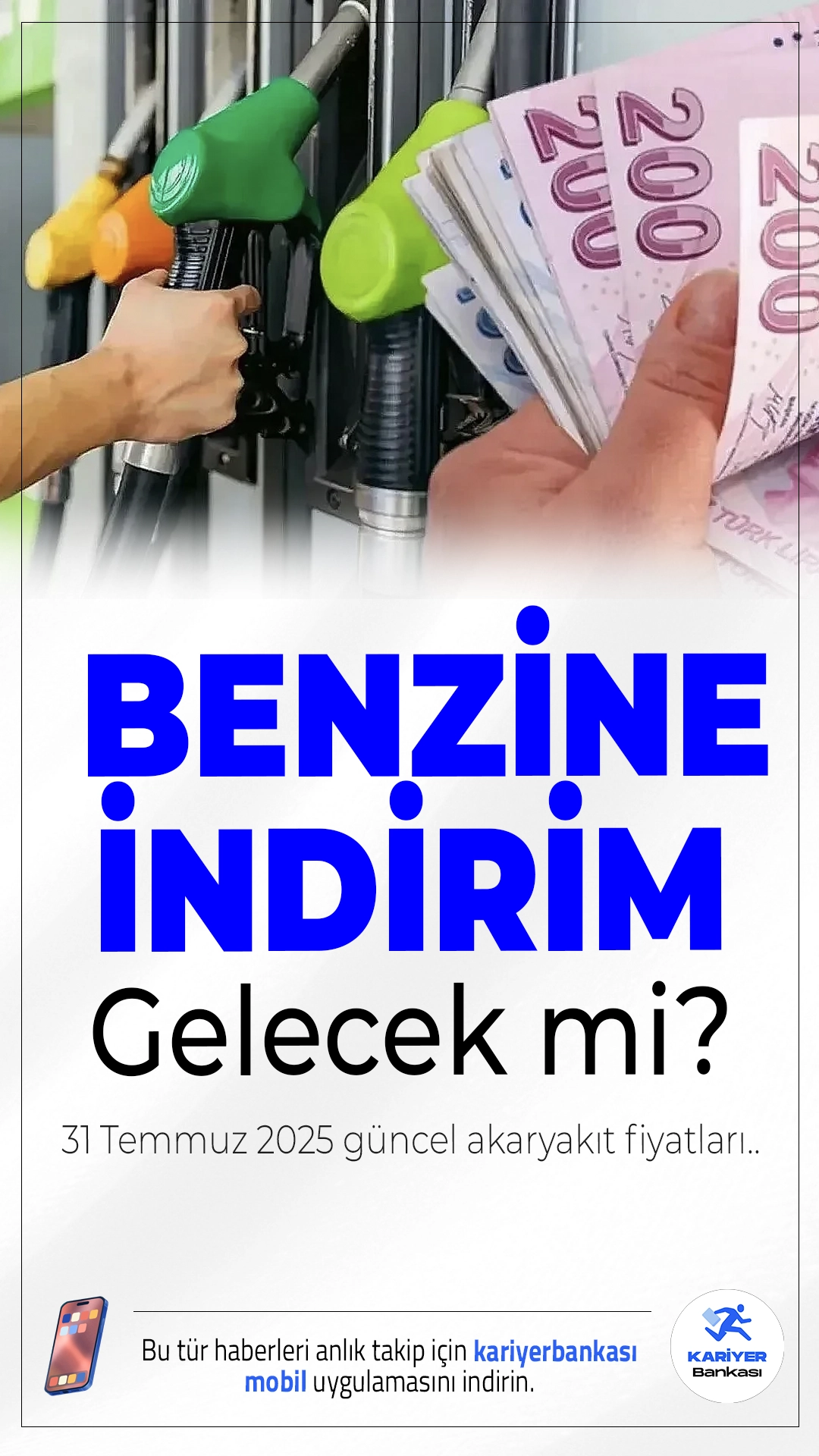 31 Temmuz 2025 Güncel Akaryakıt Fiyatları: Benzine İndirim Gelecek mi?Döviz kurları ve brent petrol fiyatlarındaki değişimlerle birlikte akaryakıt fiyatlarında dalgalanma devam ediyor. 31 Temmuz 2025 itibarıyla İstanbul, Ankara ve İzmir’de benzin, motorin ve LPG fiyatları belli oldu.