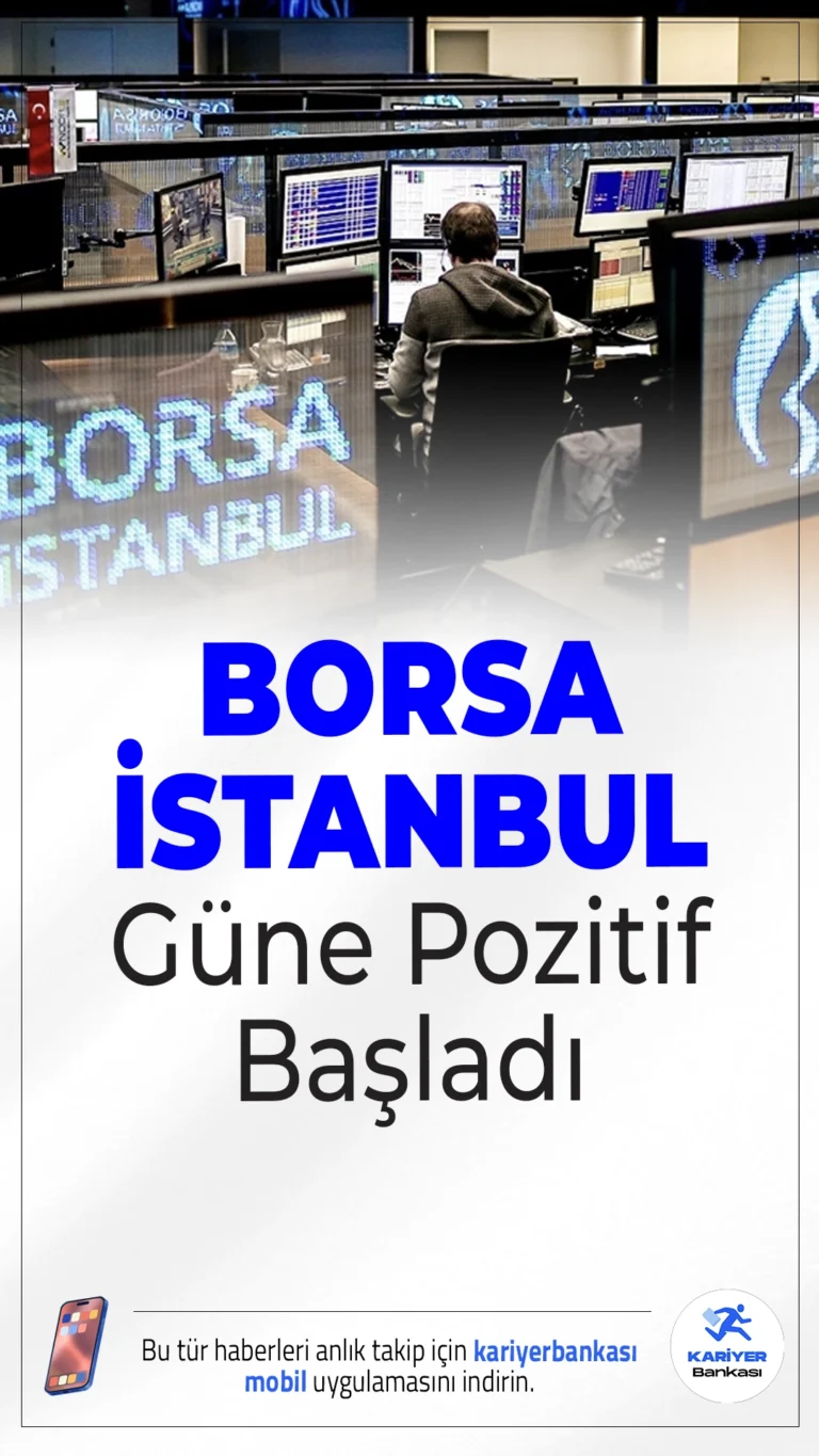 Borsa İstanbul Yeni Güne Pozitif Başladı.Borsa İstanbul'da BIST 100 endeksi, güne hafif yükselişle 10.008,49 puandan başladı. Endeks, dünkü kaybın ardından güne toparlanma sinyalleri vererek girdi.
