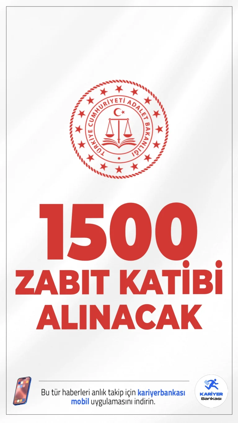 Adalet Bakanlığı 1500 Zabıt Katibi Alımı Yapacak.Adalet Bakanlığı Personel Genel Müdürlüğü sözleşmeli zabıt katibi alımı yapacağını duyurdu.Resmi Gazete'de yayımlanan duyuruya göre alımlar, adli ve idari yargı mercilerinde istihdam edilmek üzere gerçekleştirilecek.Başvurular 1 Ağustos'ta başlayacak.İşte şartlar...