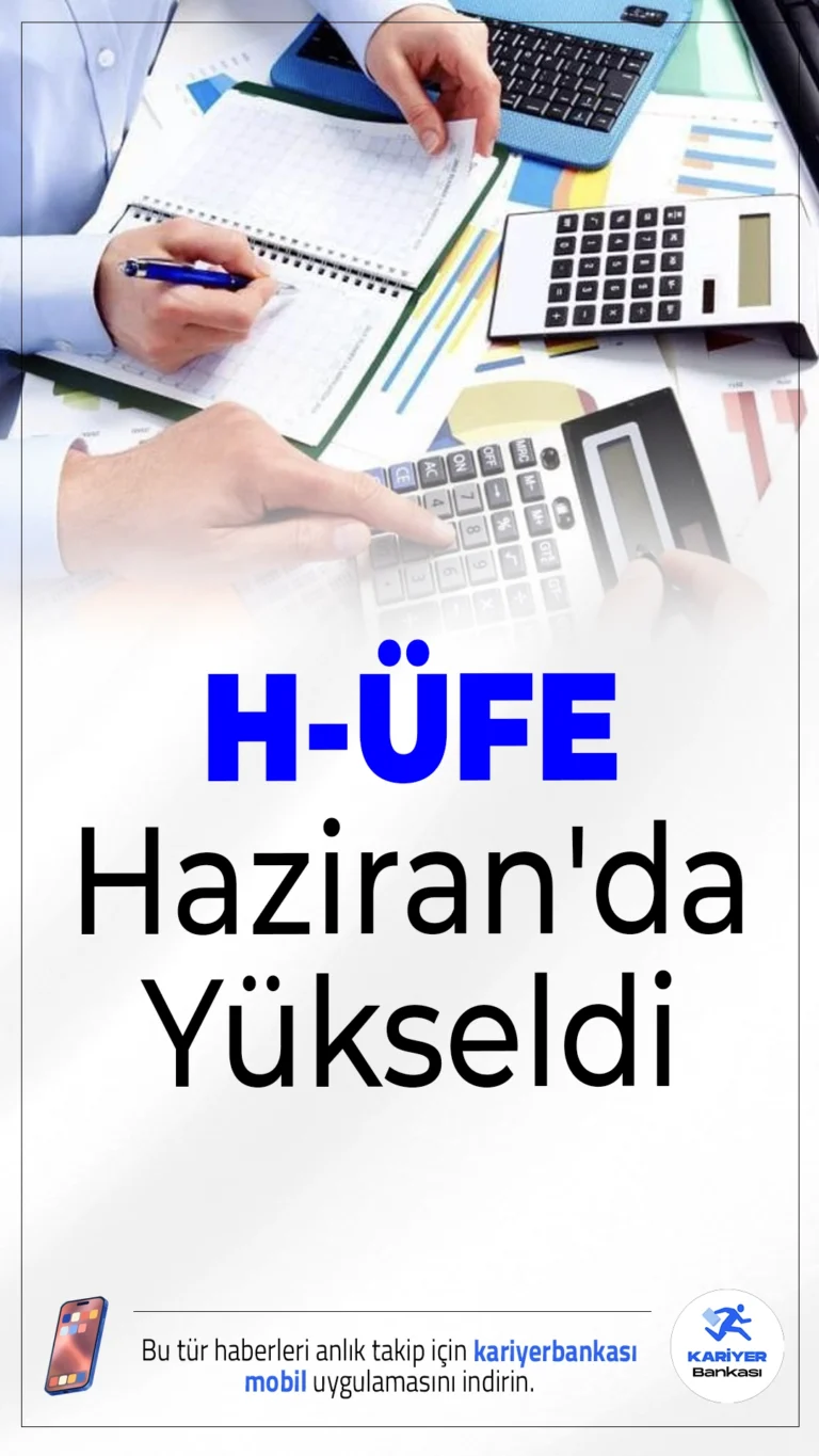 Hizmet Üretici Fiyat Endeksi Haziran'da Yükseldi.Türkiye İstatistik Kurumu (TÜİK) tarafından açıklanan verilere göre, Hizmet Üretici Fiyat Endeksi (H-ÜFE) Haziran 2025’te hem aylık hem de yıllık bazda yükseliş gösterdi. Endeks, yıllık bazda %37,40 artarken, aylık artış %4,72 oldu.