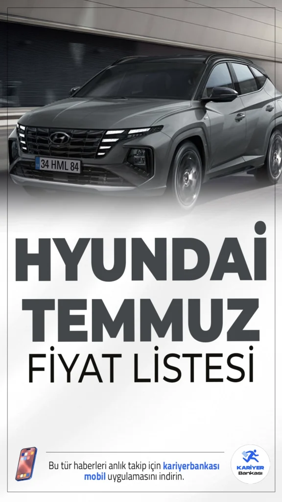 Hyundai Temmuz 2025 Fiyat Listesi Belli Oldu.Hyundai, Temmuz 2025 itibarıyla tüm sıfır araç modellerine zam yaptı. i10'dan IONIQ 6'ya kadar güncellenen fiyatlar listesi yayımlandı.