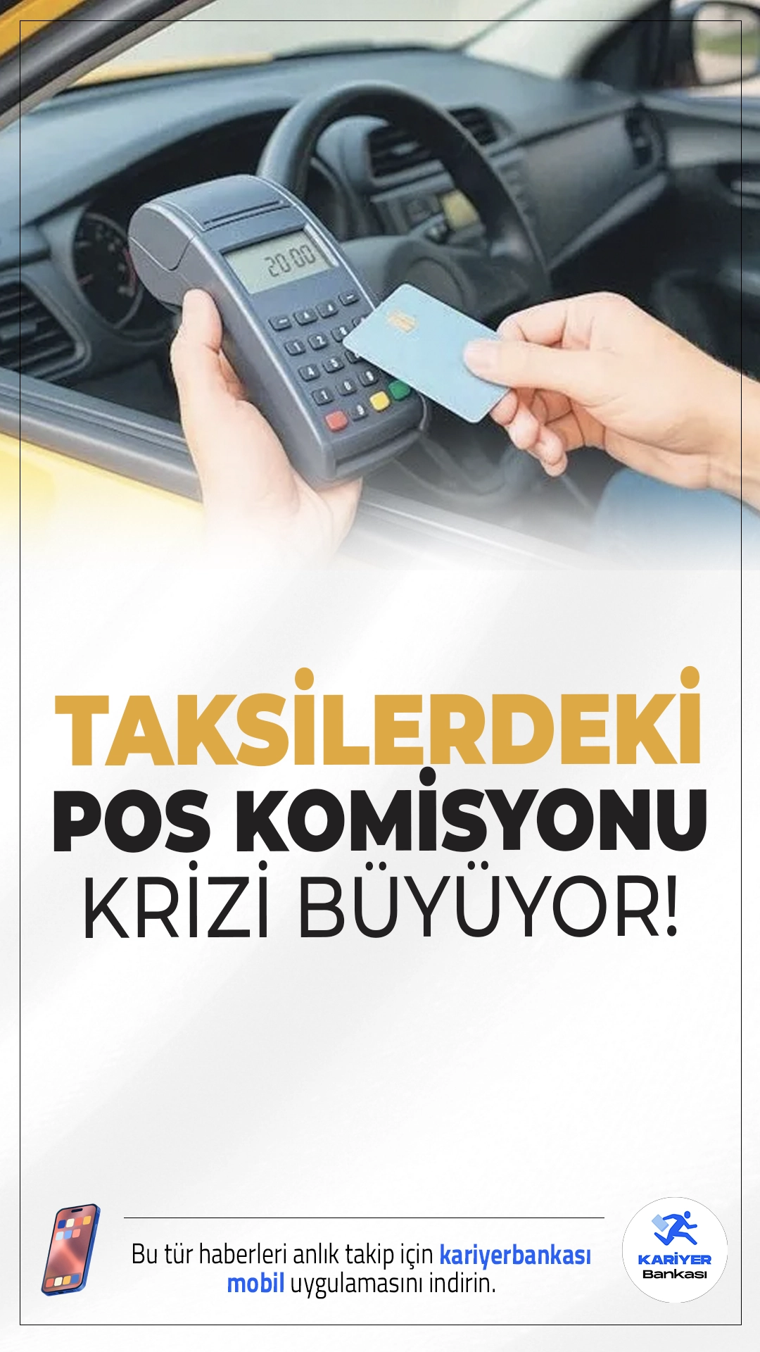 Taksilerde POS Komisyonu Krizi!Taksi yolculuklarında kredi kartı ile ödeme yapanlar, yüksek POS komisyonları nedeniyle ciddi mağduriyet yaşıyor. Yüzde 10'u aşan kesintiler vatandaşa ek maliyet getiriyor.