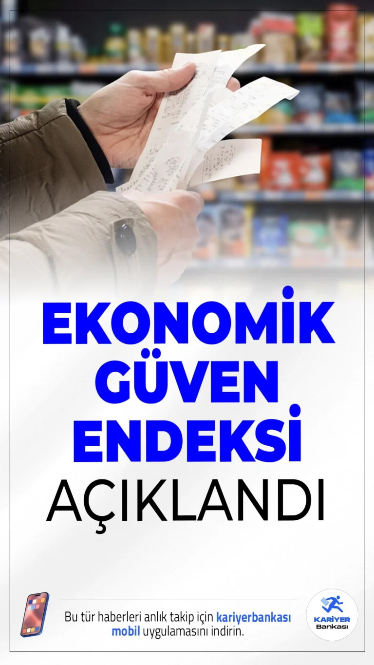 Temmuz Ayı Ekonomik Güven Endeksi Açıklandı.TÜİK verilerine göre, ekonomik güven endeksi Temmuz 2025’te yüzde 0,4 oranında düşerek 96,3 seviyesine geriledi. Alt endekslerde karışık bir tablo dikkat çekti.