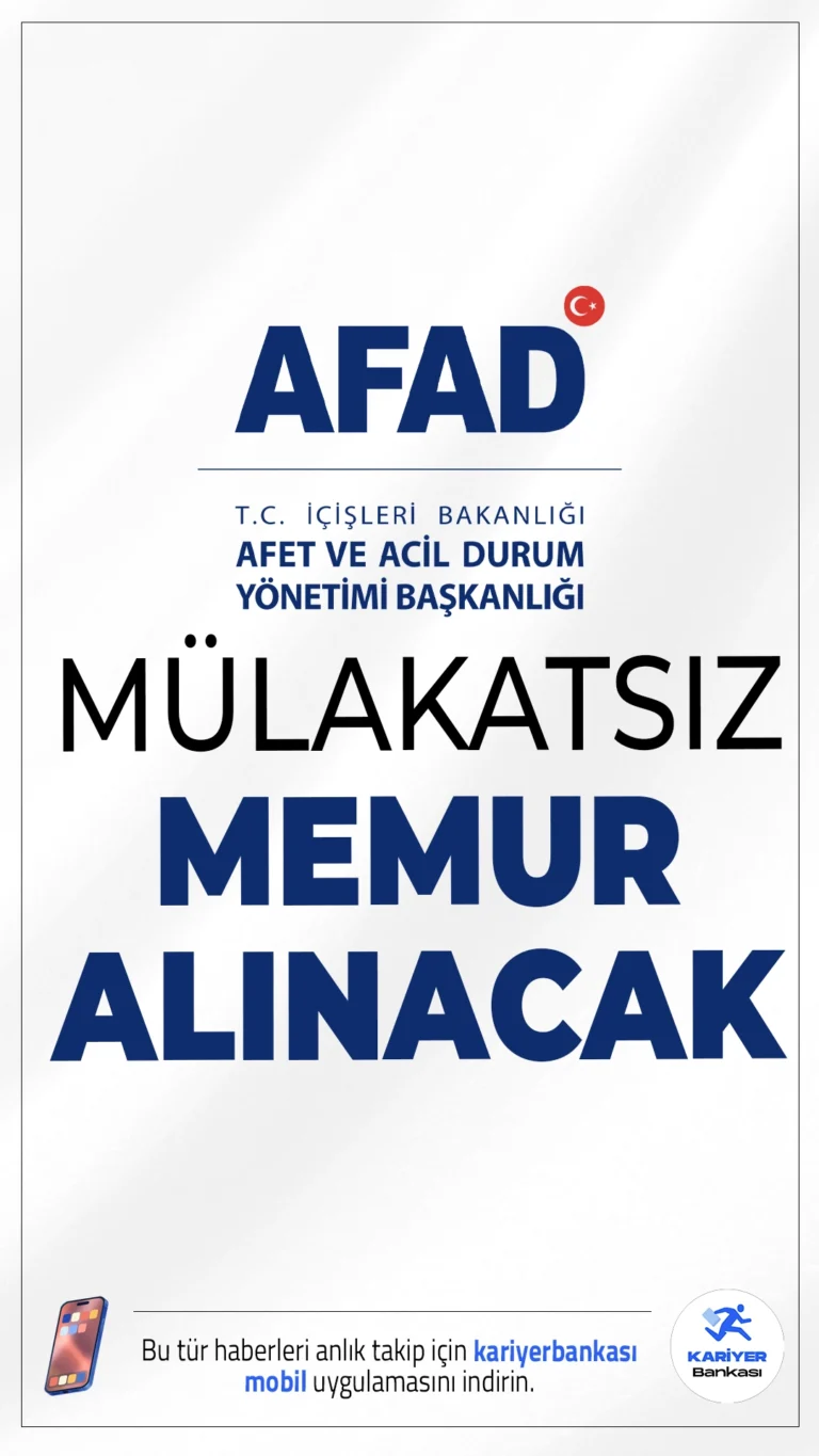 Afet ve Acil Durum Yönetimi Başkanlığı (AFAD) KPSS 2025/1 ile Memur Alımı Yapacak.ÖSYM sayfasından yayımlanan KPSS 2025/1 tercih kılavuzu ile Afet ve Acil Durum Yönetimi Başkanlığına (AFAD) ortaöğretim ve lisans mezunlarından memur alımı yapılacak. Tercih yapacak adayların belirtilen şartları, nitelik kodları ve özel koşulları sağlaması gerekmektedir.