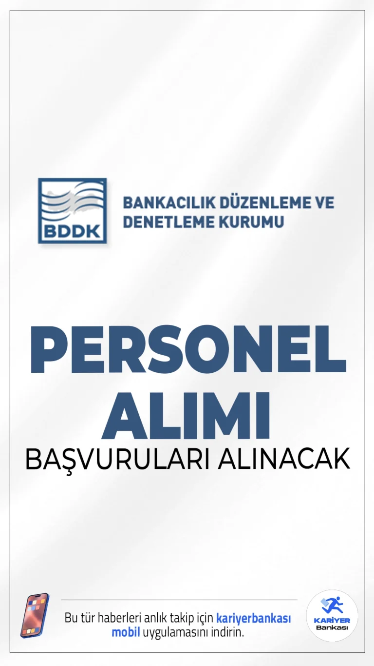 BDDK 56 Personel Alımı Başvuruları Alınacak.Bankacılık Düzenleme ve Denetleme Kurumu (BDDK) personel alımı için başvuru işlemleri başladı.İlgili duyuruya göre, alım yapılacak kadrolar arasında memur, mimar, mühendis, istatistikçi, mütercim-tercüman, grafiker, sekreter, şoför ve teknisyen pozisyonları yer alıyor. Başvuru yapacak adayların şartları dikkatle incelemesi gerekmektedir.