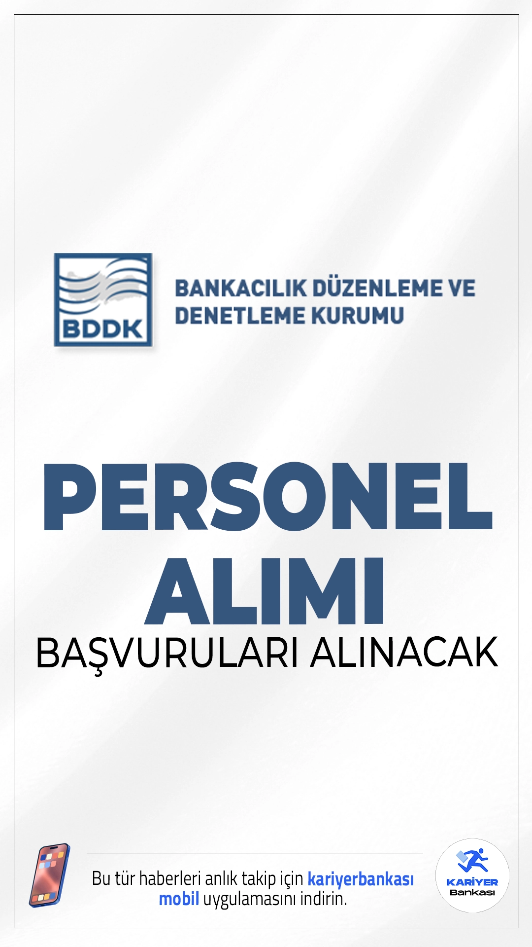 BDDK 56 Personel Alımı Başvuruları Alınacak.Bankacılık Düzenleme ve Denetleme Kurumu (BDDK) personel alımı için başvuru işlemleri başladı.İlgili duyuruya göre, alım yapılacak kadrolar arasında memur, mimar, mühendis, istatistikçi, mütercim-tercüman, grafiker, sekreter, şoför ve teknisyen pozisyonları yer alıyor. Başvuru yapacak adayların şartları dikkatle incelemesi gerekmektedir.