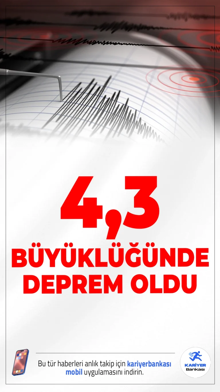 Bursa'da 4.3 Büyüklüğünde Deprem Meydana Geldi.Bursa'nın Gemlik ilçesi, 2 Temmuz 2025 tarihinde saat 13:57’de 4.3 büyüklüğünde bir depremle sarsıldı.