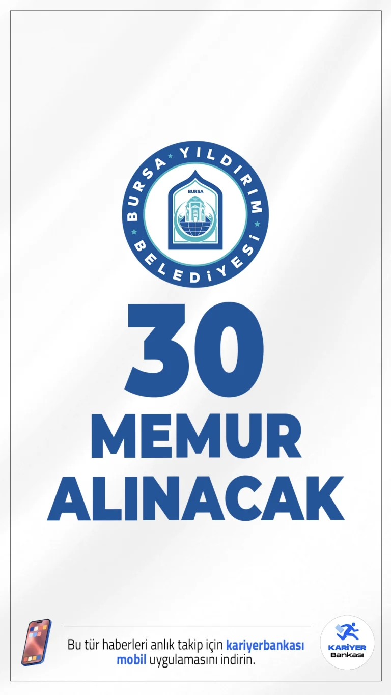 Bursa Yıldırım Belediyesi 30 Memur Alımı Yapacak.Bursa Yıldırım Belediye Başkanlığ zabıta memuru alımı yapacağını açıkladı. Alımlar, KPSS puan sıralamasına göre yapılacak olup yazılı veya sözlü sınav ile desteklenecektir.Başvuru yapacak adayların genel ve özel şartları taşıması gerekmektedir.İşte şartlar ve başvuru bilgileri...