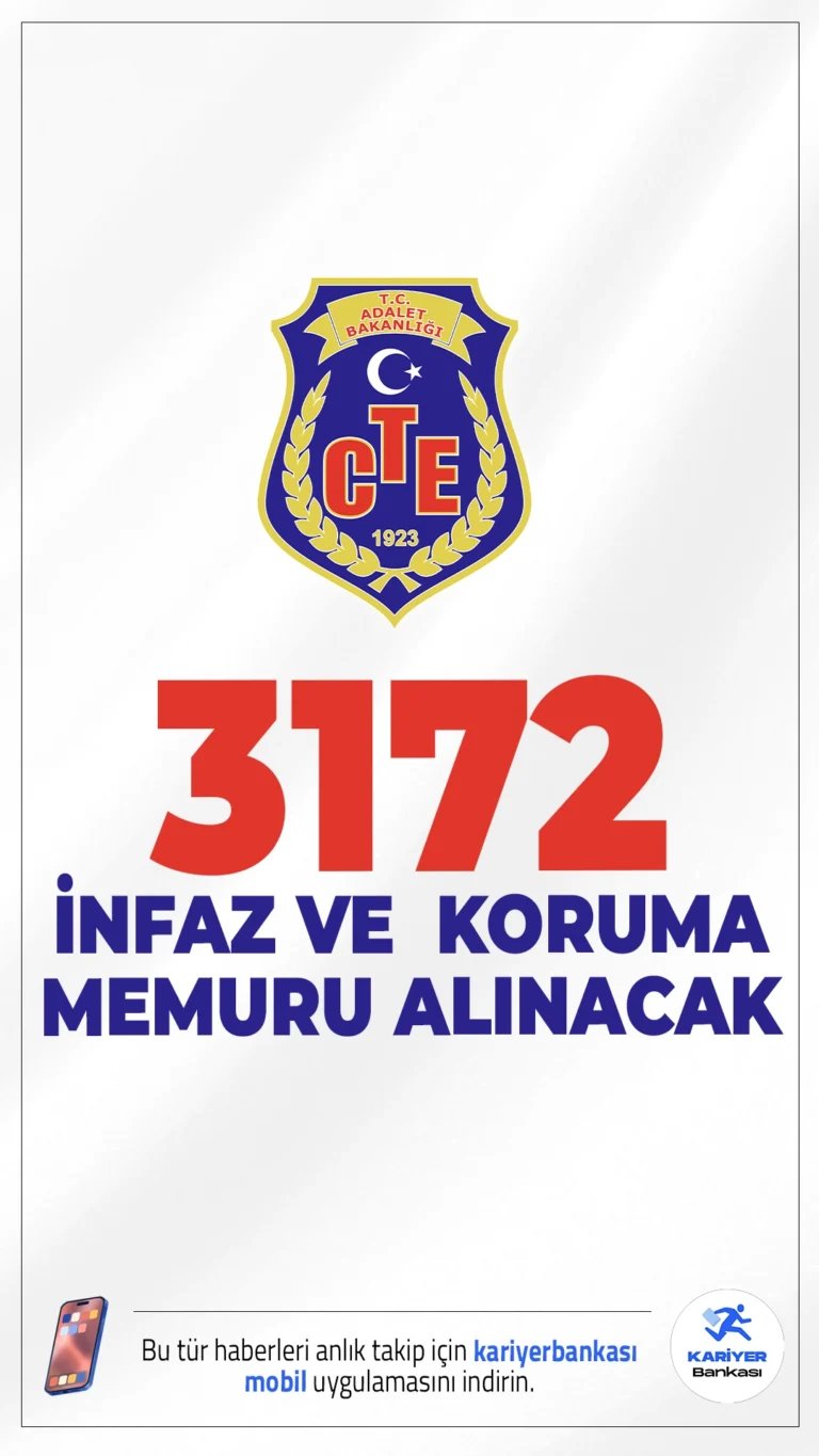 CTE 3172 İnfaz ve Koruma Memuru Alımı Yapacak. Resmi Gazete'de yayımlanan duyuruda, Adalet Bakanlığı Ceza ve Tevkifevleri Genel Müdürlüğü'ne 3 bin 172 infaz ve koruma memur alımı yapılacağı aktarıldı. İlgili duyuruda en az lise mezunlarından olmak üzere, ön lisans ve lisans mezunlarından da İKM alımı yapılacak.Başvuru yapacak adayların genel ve özel şartları dikkatle incelemesi gerekmektedir. İşte İKM alımı şartları...