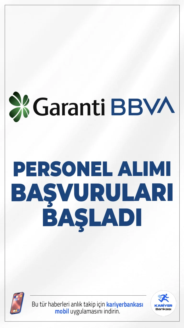 Garanti BBVA Personel Alımı Başvuruları Başladı.Türkiye’nin önde gelen özel bankalarından Garanti BBVA, farklı alanlarda yüzlerce kişiye istihdam sağlayacak yeni bir işe alım süreci başlattı. Bankanın resmi kariyer sayfası üzerinden yayımlanan ilanlara göre; çağrı merkezi, müşteri danışmanı, portföy yetkilisi gibi çok sayıda pozisyon için alımlar yapılacak.