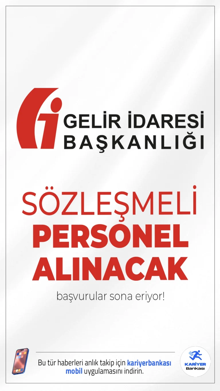 Gelir İdaresi Başkanlığı (GİB) 81 Personel Alımı Sona Eriyor.Gelir İdaresi Başkanlığı (GİB) sözleşmeli personel alımı başvurularında sona gelindi.