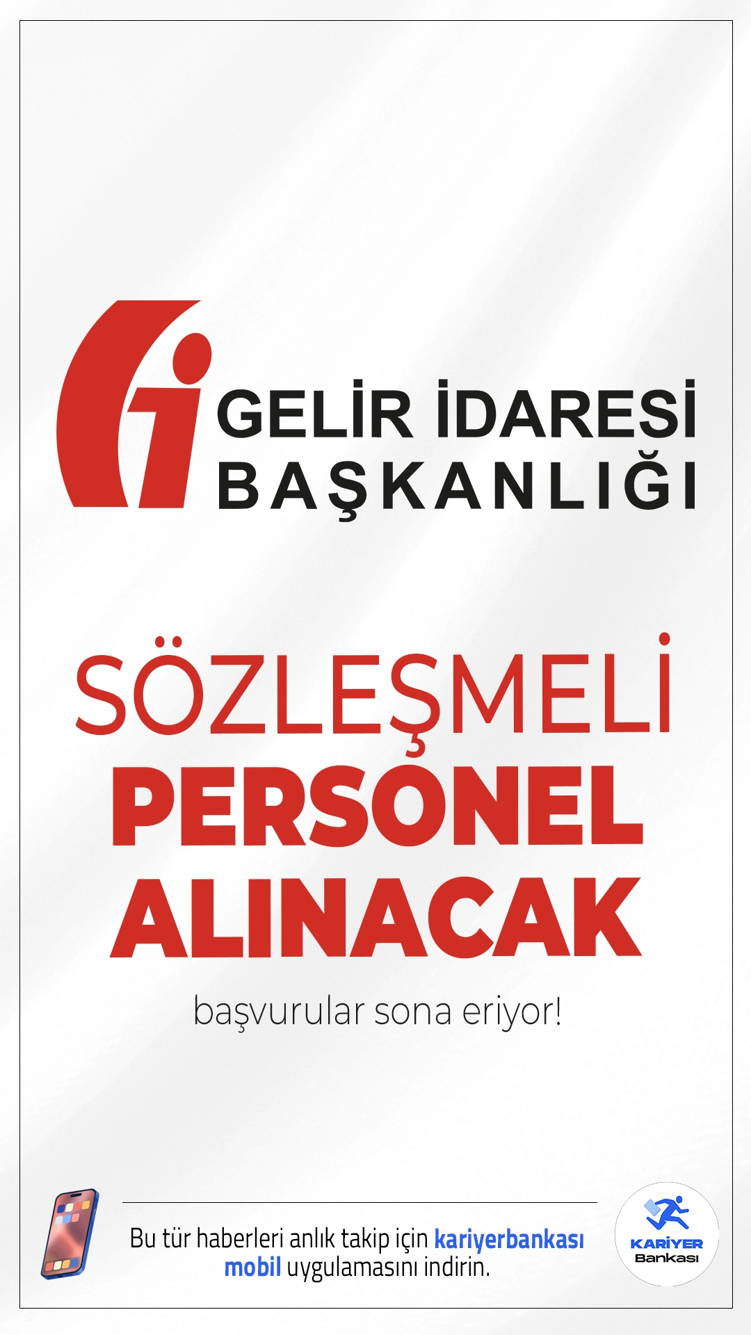 Gelir İdaresi Başkanlığı (GİB) 81 Personel Alımı Sona Eriyor.Gelir İdaresi Başkanlığı (GİB) sözleşmeli personel alımı başvurularında sona gelindi.