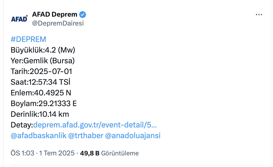bursa deprem