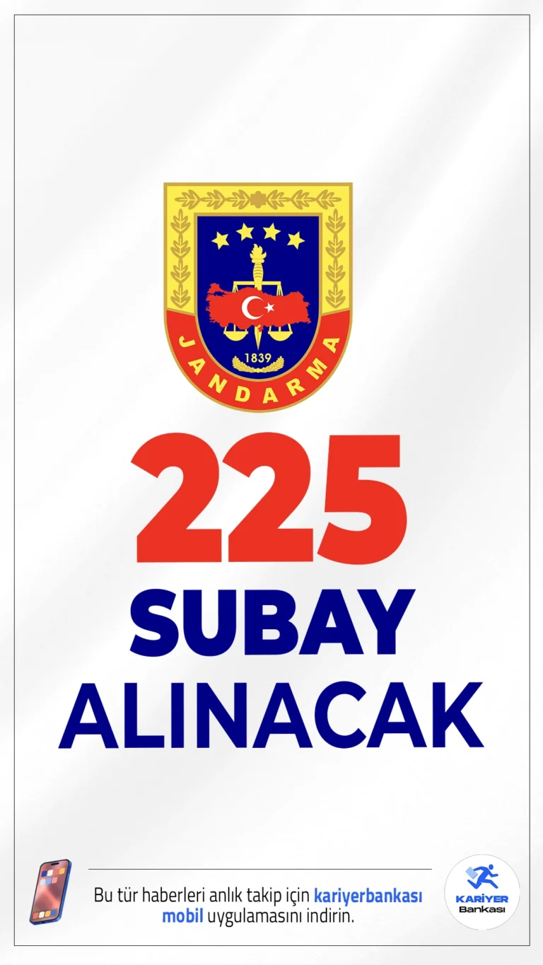 Jandarma 225 Subay Alımı Yapacak.Jandarma ve Sahil Güvenlik Akademisi (JSGA), 2025 yılı için Güvenlik Bilimleri Fakültesi’ne toplamda 225 erkek öğrenci alımı yapacak. 