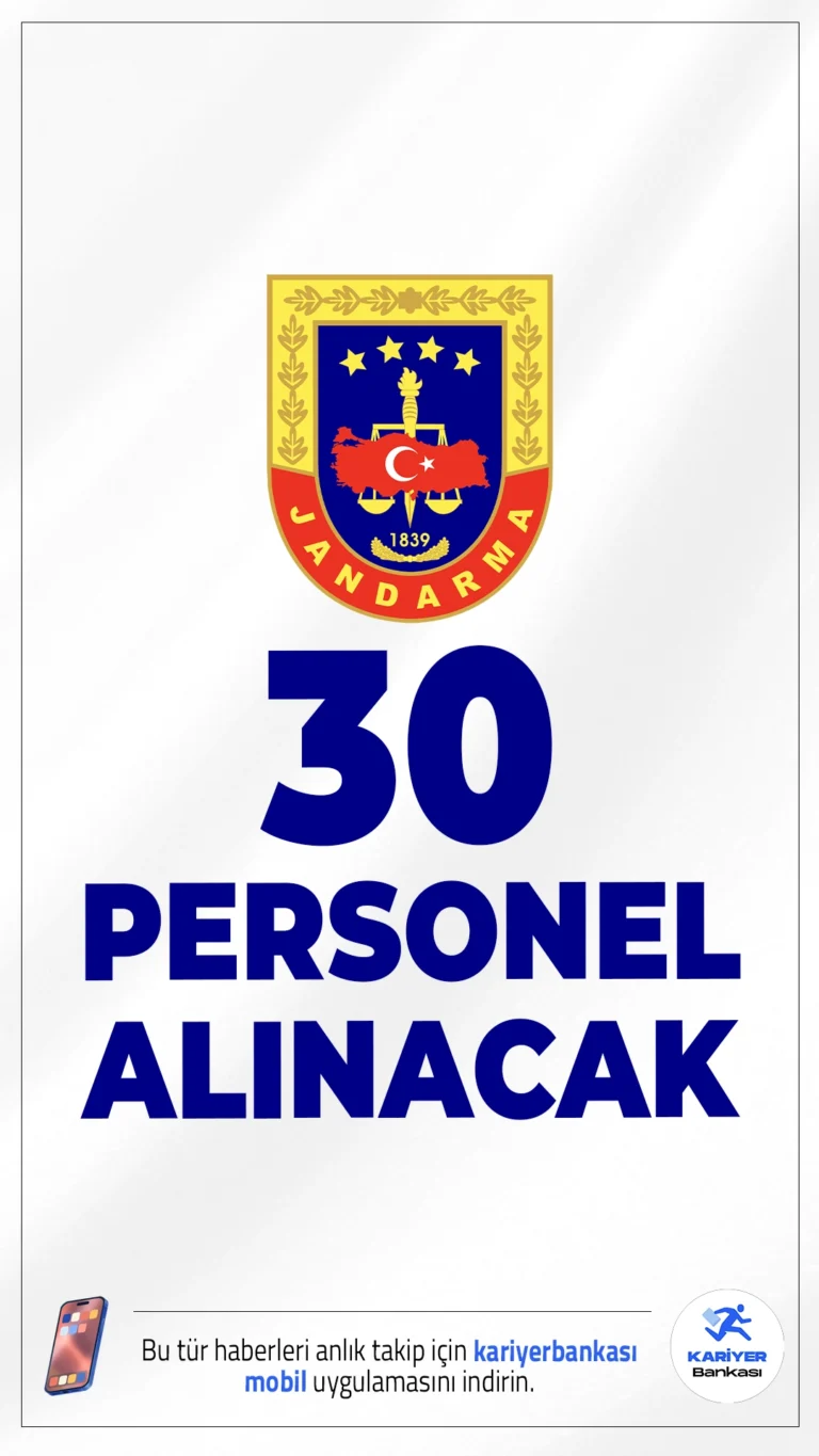 Jandarma 30 Personel Alımı Yapacak.İçişleri Bakanlığı (Jandarma Genel Komutanlığı) nam ve hesabına 2025-2026 eğitim-öğretim yılı için Sağlık Bilimleri Üniversitesi (SBÜ) bünyesinde eğitim almak üzere toplam 30 öğrenci alınacağı duyuruldu. Bu alımlar kapsamında subay ve astsubay kadrolarında görev yapacak sağlık personeli yetiştirilecek.