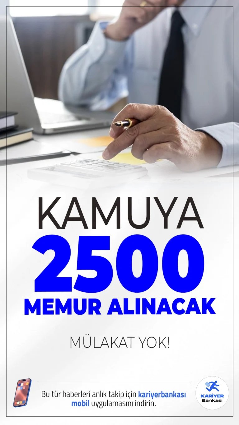 Kamuya Mülakatsız 2500 Memur Alımı Yapılacak.Kamu kurumlarına memur yerleştirme süreci KPSS 2025/1 tercihleri ile başlıyor. ÖSYM tarafından açıklanan takvime göre, kamuya en az 2500 memur alımı yapılacak. Bu alımlar, KPSS puan üstünlüğüne göre mülakatsız olarak gerçekleştirilecek. Her yıl iki kez yapılan merkezi atamalar kapsamında, adaylar sadece KPSS puanlarına göre tercih yaparak memur olma fırsatı yakalayacaklar.