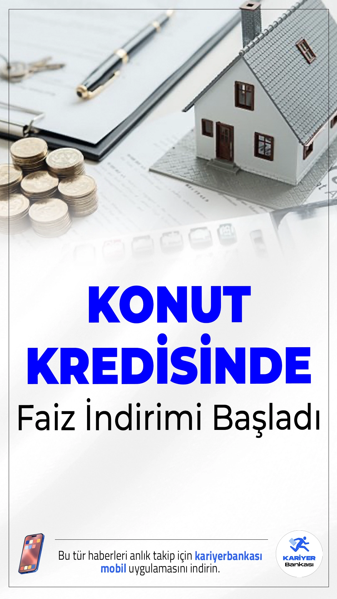 Konut Kredisinde Faiz İndirimi Başladı: İlk Hamle Ziraat Bankası'ndan.Merkez Bankası’nın faiz indiriminin ardından Ziraat Bankası konut kredisi faiz oranını düşürdü. Yeni oran yüzde 2.69 oldu. Peki konut kredisi faizleri daha da düşer mi?