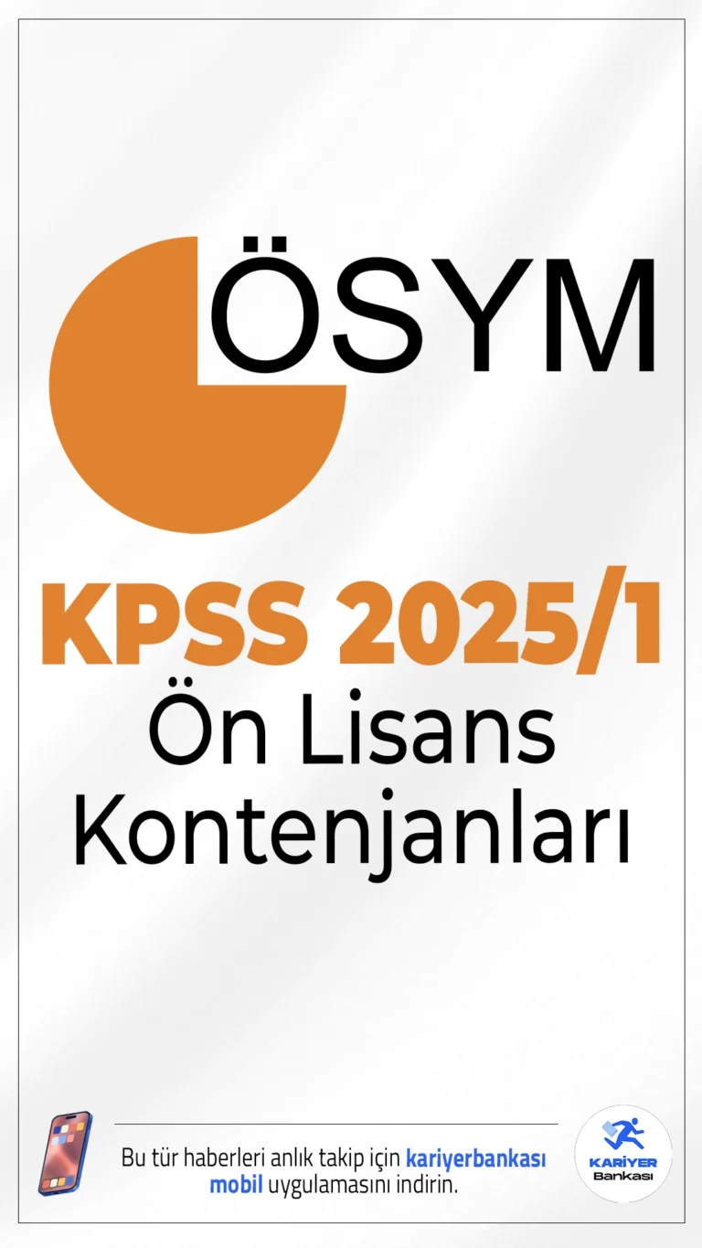 KPSS 2025/1 Ön Lisans Kadroları Belli Oldu.KPSS 2025/1 ile kamu kurum ve kuruluşlarına memur alımı tercih duyurusu yayımlandı. ÖSYM sayfasından KPSS 2025/1 tercih kılavuzu yayımlandıktan sonra Ön Lisans kadroları için ayrılan pozisyonlarda belli oldu.