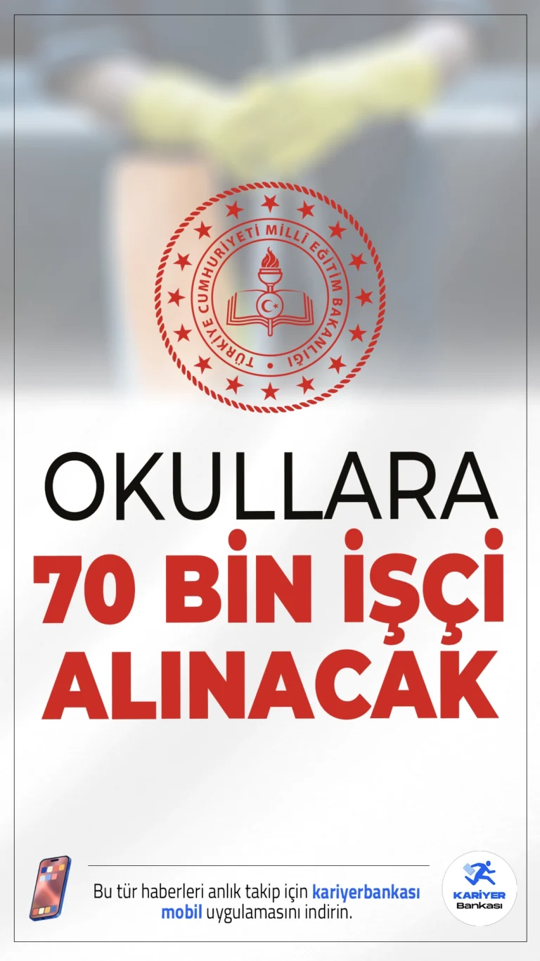 Okullara 70 Bin Temizlik ve Güvenlik Görevlisi Alımı Yapılacak.Milli Eğitim Bakanı Yusuf Tekin, 2025 yılı için 81 ildeki tüm okullara temizlik ve güvenlik görevlisi alımı yapılacağını duyurdu. Bu alımlar, İŞKUR aracılığıyla Toplum Yararına Program (TYP) kapsamında gerçekleştirilecek. Bakan Tekin’in açıklamalarına göre, yaklaşık 70 bin kişi istihdam edilecek.