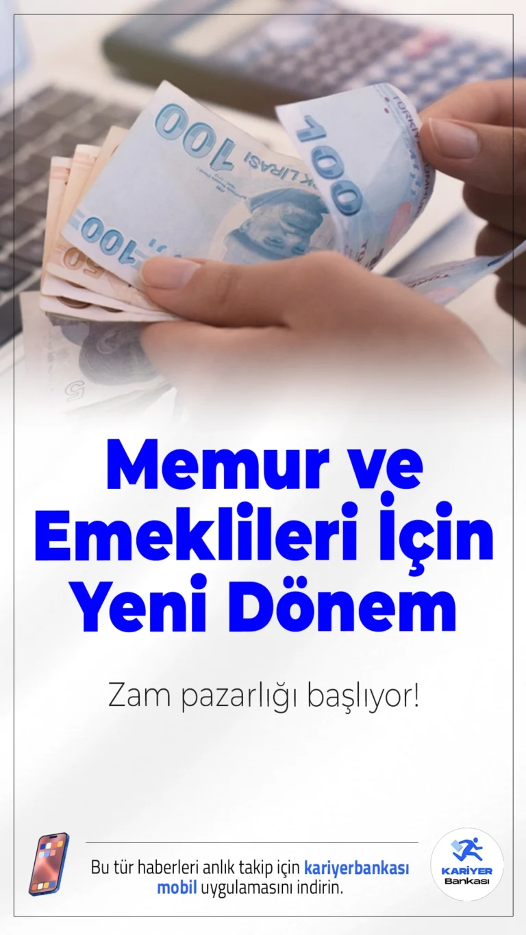 Memur ve Emekli Memurlar İçin Yeni Dönem: Zam Pazarlığı Başlıyor!Ağustos ayıyla birlikte 8 milyona yakın kamu görevlisi ve memur emeklisi için toplu sözleşme süreci başladı. 2026-2027 yıllarını kapsayacak görüşmelerde maaş zamları ve sosyal haklar netleşecek.