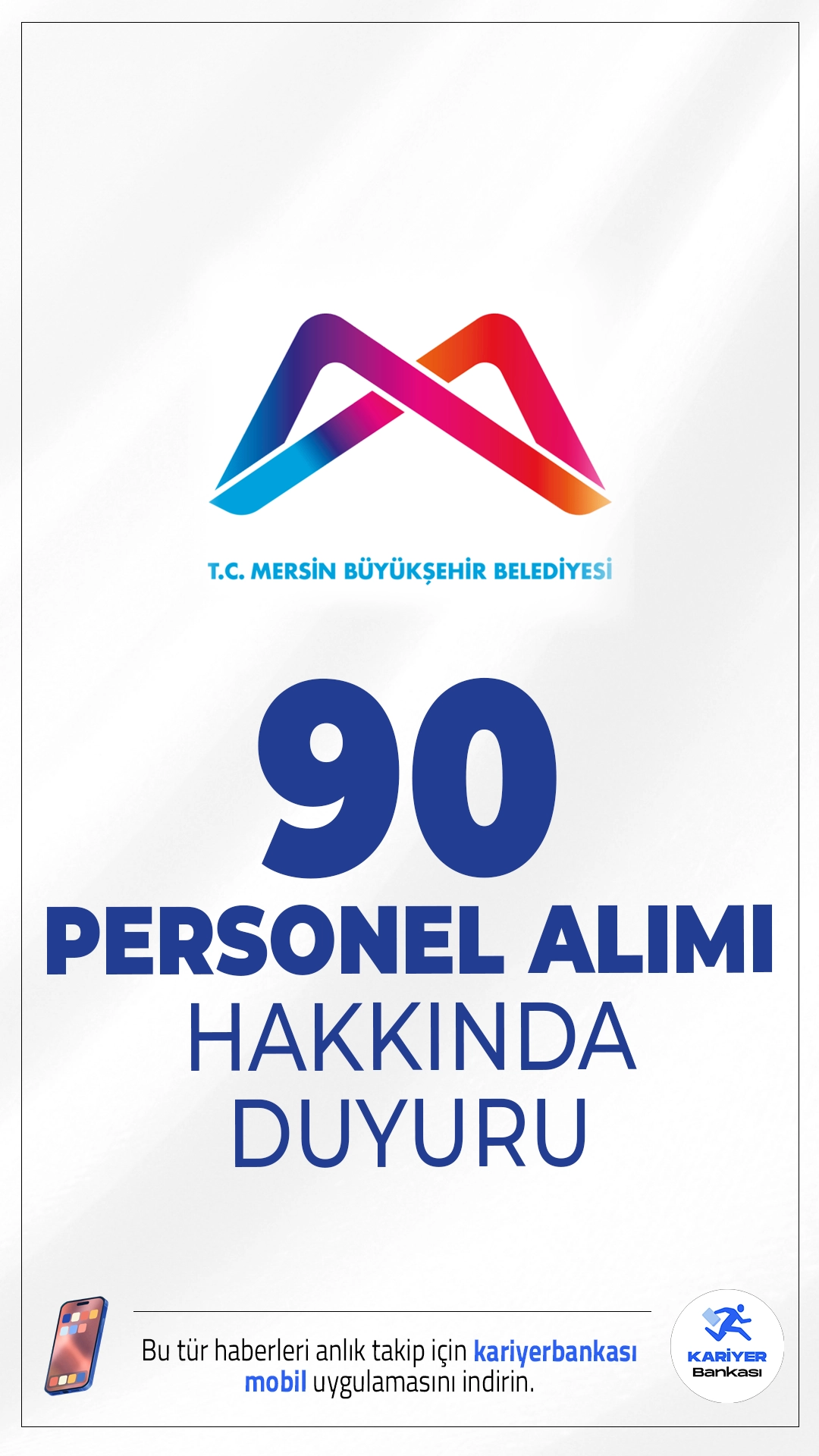 Mersin Büyükşehir Belediyesi 90 Personel Alımı Sonuçları Açıklandı.Mersin Büyükşehir Belediyesi sayfasından yayımlanan duyuruya göre, İtfaiye Daire Başkanlığı bünyesinde görev yapacak 90 kişilik itfaiye eri kadrosu için gerçekleştirilen yazılı ve uygulamalı sınavların ardından asıl ve yedek adaylar açıklandı.