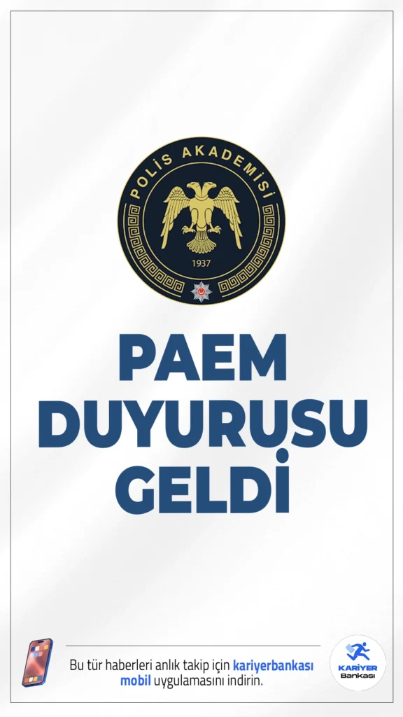 PAEM 9. Dönem Emniyet Mensubu İlk Derece Amirlik Eğitimi Sınav Tarihi Açıklandı. İçişleri Bakanlığı Emniyet Genel Müdürlüğü Polis Akademisi sayfasından yayımlanan duyuruda, Emniyet Mensubu Adayların (Polis Memuru) girecekleri İlk Derece Amirlik Eğitimi Sınavı ile ilgili olarak Polis Akademisi Başkanlığı ve Anadolu Üniversitesi Rektörlüğü arasında imzalanan protokol çerçevesinde yazılı sınav işlemlerinin gerçekleştirileceği aktarıldı.