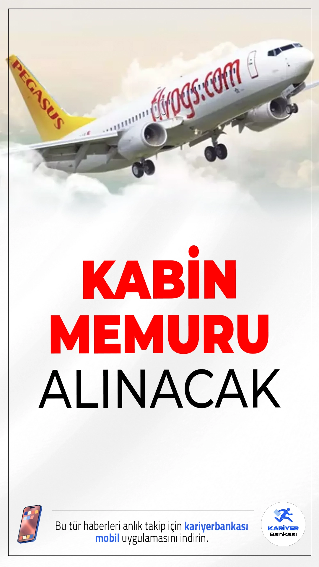 Pegasus Tecrübeli ve Tecrübesiz Kabin Memuru Alımı Yapıyor.Pegasus Havayolları, 2025 yılı için tecrübeli ve tecrübesiz kabin memuru alımı yapacağını duyurdu.