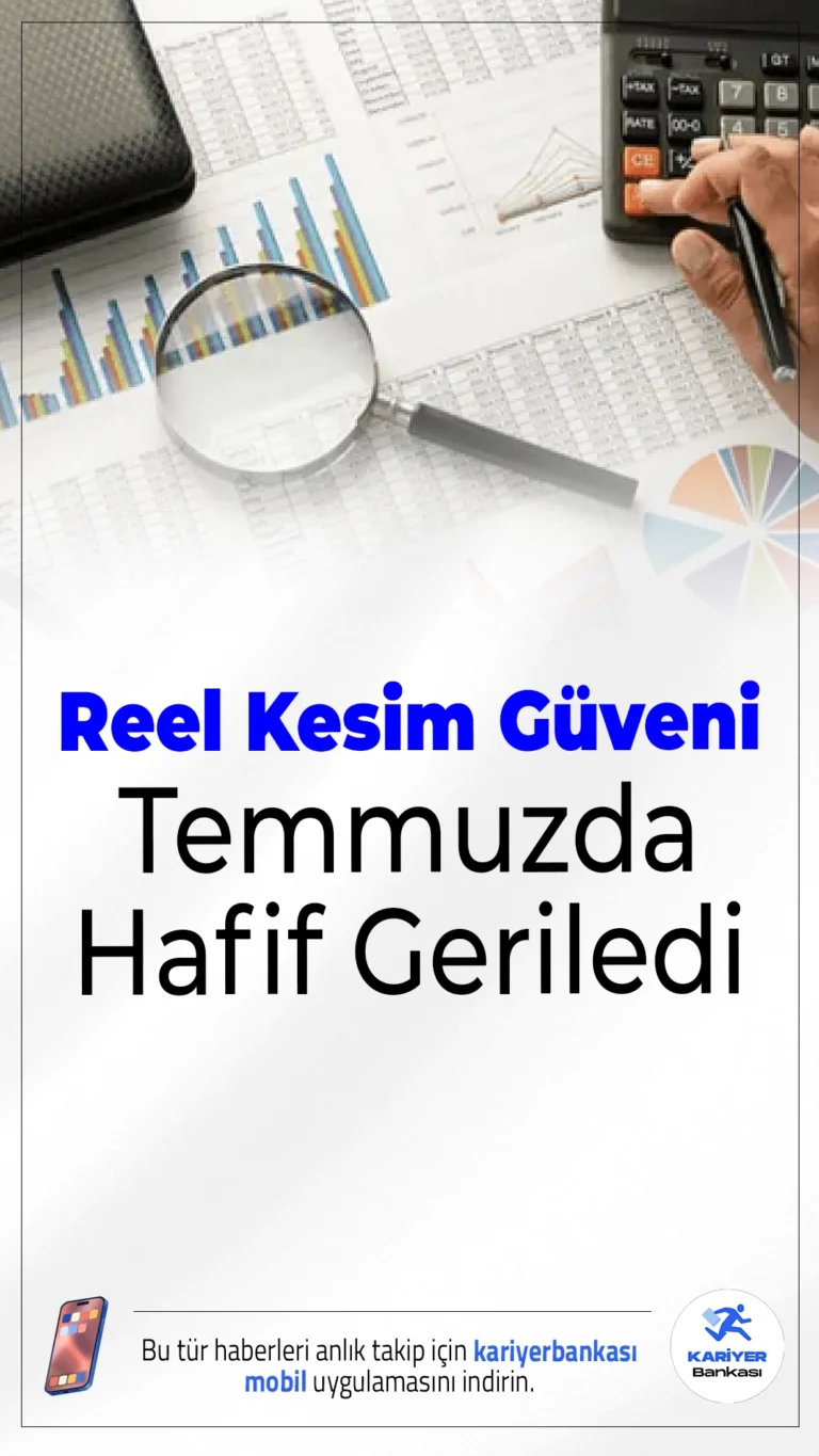 Reel Kesim Güveni Temmuzda Hafif Geriledi.TCMB verilerine göre temmuz ayında reel kesim güveni 100,2 seviyesine indi; yatırım ve üretim beklentileri ise güç kazandı.