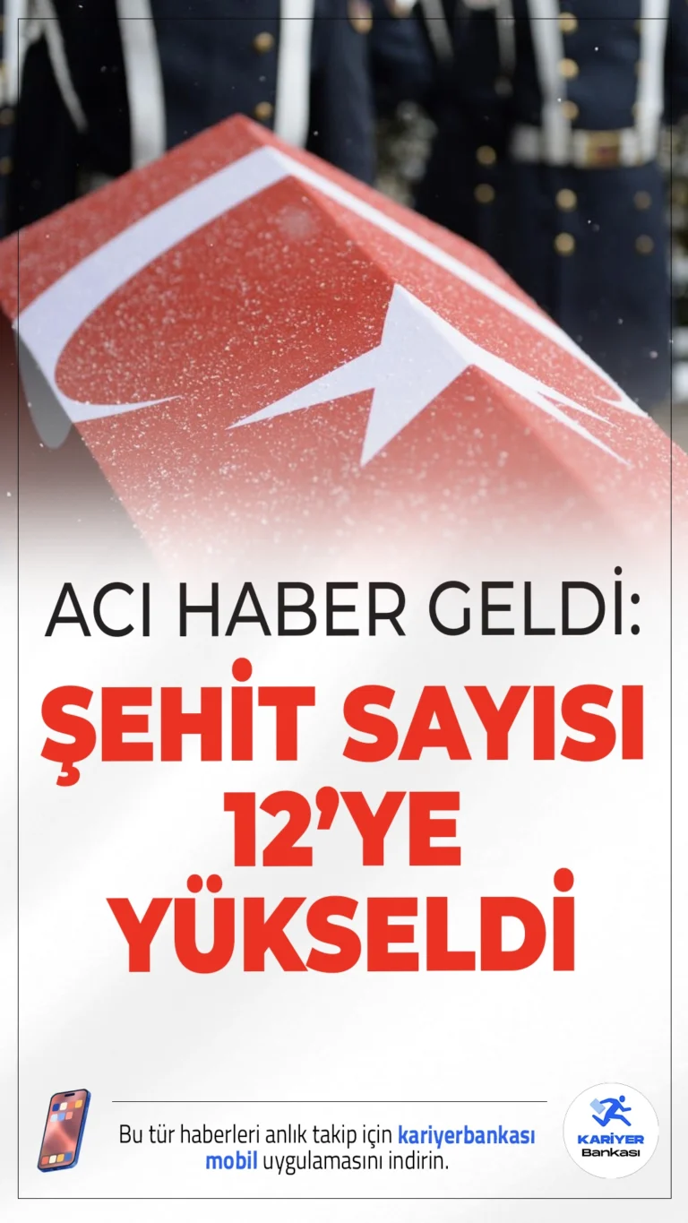 Pençe-Kilit Harekatı'nda Şehit Sayısı 12'ye Yükseldi.Pençe-Kilit Harekat bölgesindeki bir mağarada yürütülen arama-tarama faaliyetleri sırasında metan gazına maruz kalan 4 askerimizin daha şehit olduğu açıklandı. Şehit sayısı 12'ye çıktı.