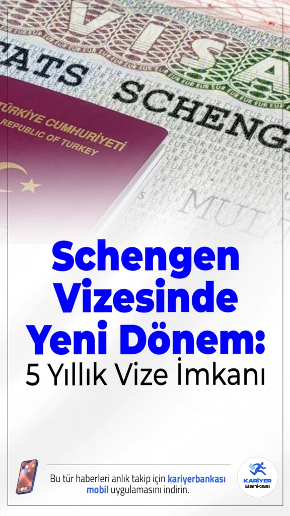 Schengen Vizesinde Yeni Dönem: 5 Yıllık Vize İmkanı.Schengen vizesinde Türkiye vatandaşlarını sevindiren düzenleme yürürlüğe girdi. Artık şartları sağlayan başvuru sahiplerine 5 yıla kadar vize verilebilecek.