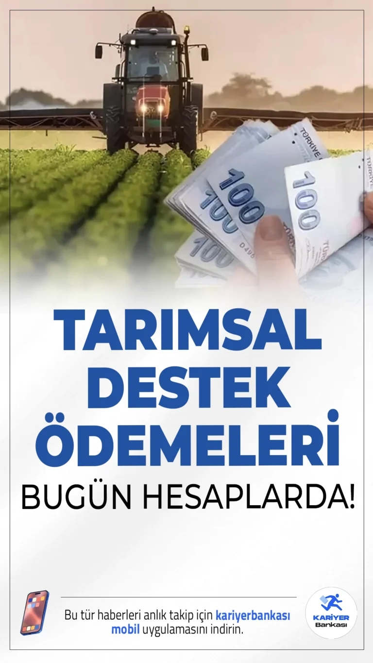 Çiftçilere 1,7 Milyar Liralık Destekleme Ödemesi Bugün Hesaplara Yatıyor.Tarım ve Orman Bakanlığı, üreticilerin yanında olmaya devam ediyor. Bugün itibarıyla çiftçilere toplam 1 milyar 735 milyon lira destek ödemesi yapılacak.